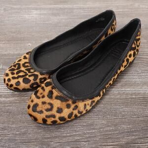 Frye Shoes Womens Size‎ 6 Brown Leopard Carson Ballet Print Leather Flats
